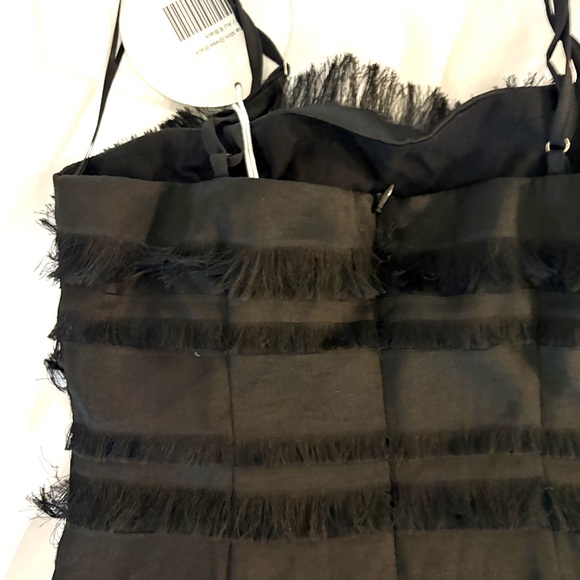 NWT Princess Polly black fringe Molina dress size 2 - Picture 4 of 5
